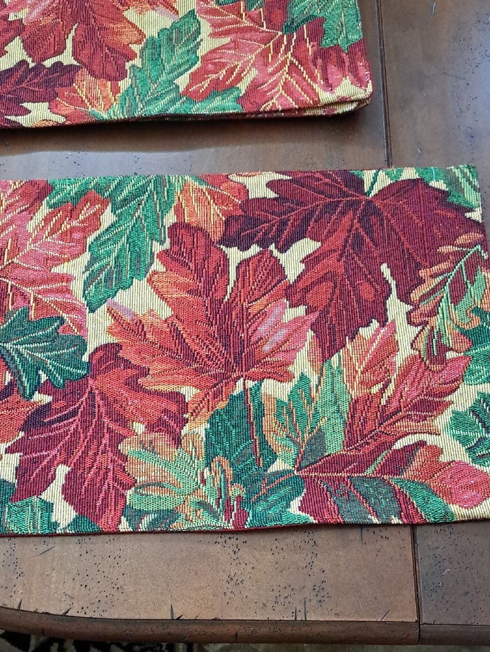 Autumn Leaf  Placemat - Red & Green 12"×19" Set Of 4